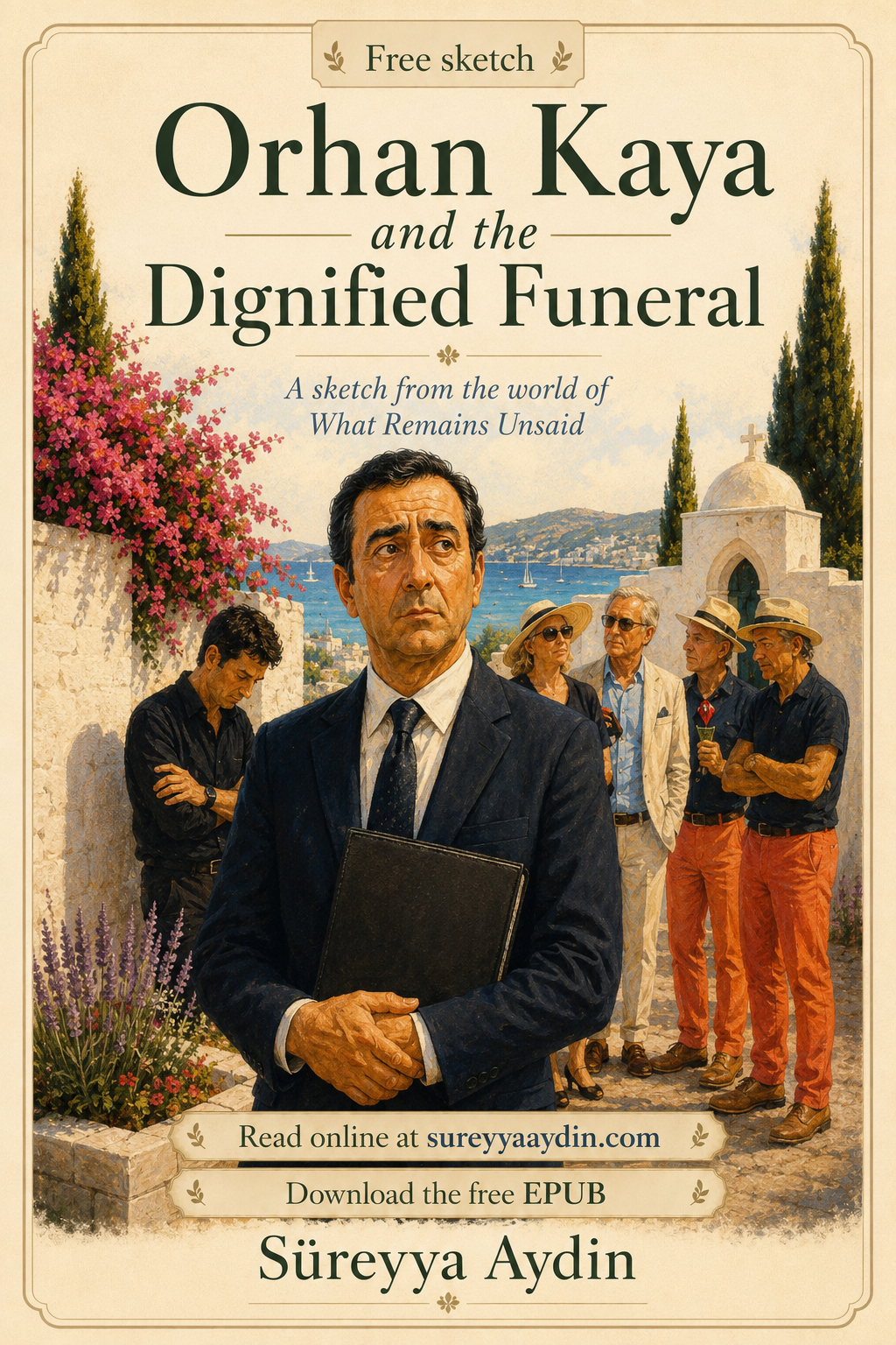 Orhan Kaya at a cemetery